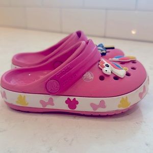 Pink light up Minnie Mouse crocs